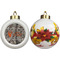 Hunting Camo Ceramic Christmas Ornament - Poinsettias (APPROVAL)