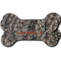 Hunting Camo Ceramic Dog Ornament - Front & Back w/ Name or Text