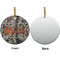Hunting Camo Ceramic Flat Ornament - Circle Front & Back (APPROVAL)