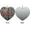 Hunting Camo Ceramic Flat Ornament - Heart Front & Back (APPROVAL)