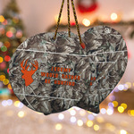 Hunting Camo Ceramic Ornament w/ Name or Text