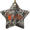 Hunting Camo Ceramic Flat Ornament - Star (Front)