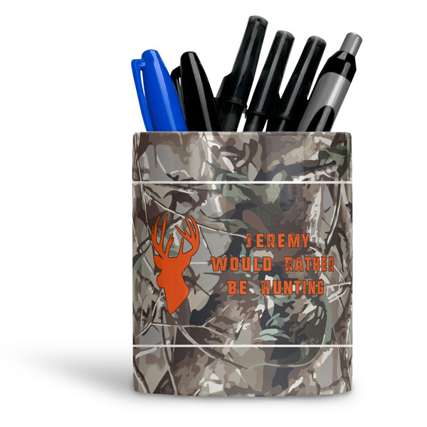 Custom Hunting Camo Ceramic Pen Holder