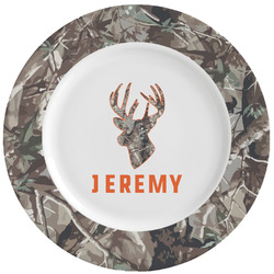 Hunting Camo Ceramic Dinner Plates (Set of 4) (Personalized)