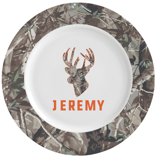 Custom Hunting Camo Ceramic Dinner Plates (Set of 4) (Personalized)