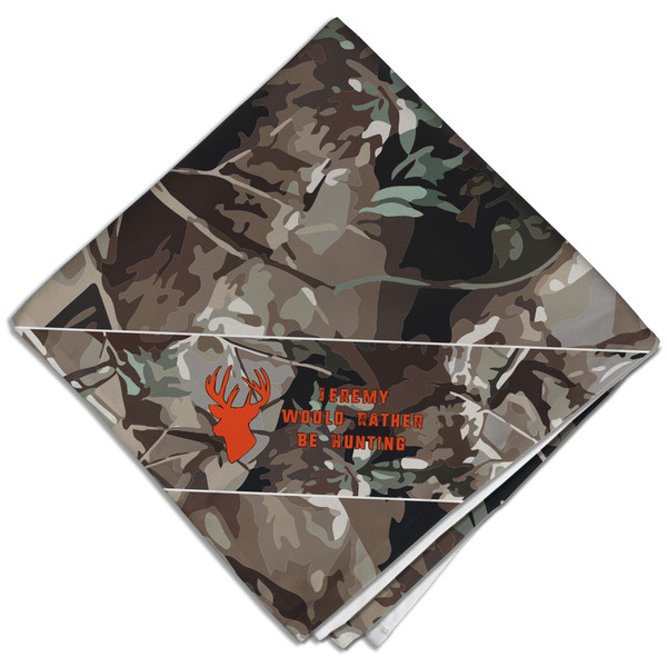 Custom Hunting Camo Cloth Dinner Napkin - Single w/ Name or Text