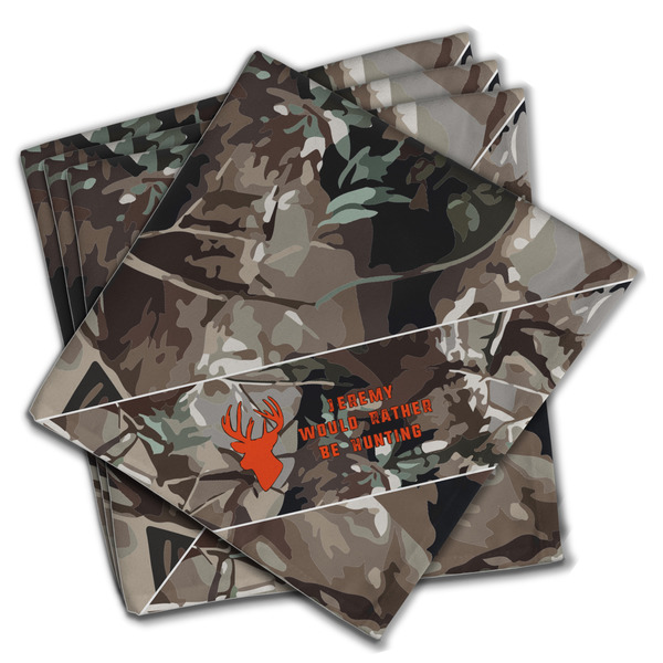 Custom Hunting Camo Cloth Napkins (Set of 4) (Personalized)