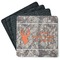 Hunting Camo Square Rubber Backed Coasters - Set of 4 (Personalized)