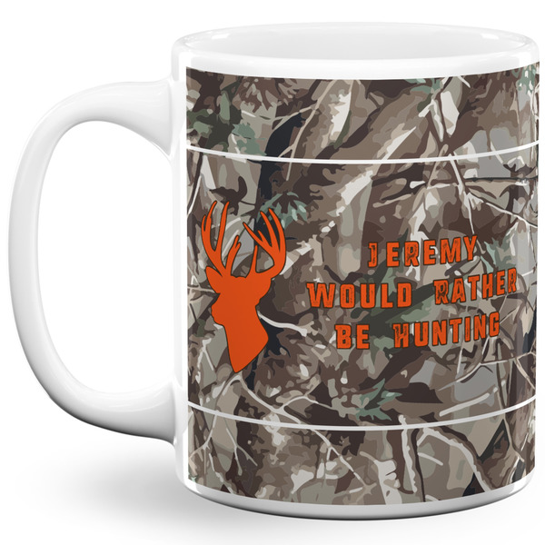 Custom Hunting Camo 11 Oz Coffee Mug - White (Personalized)