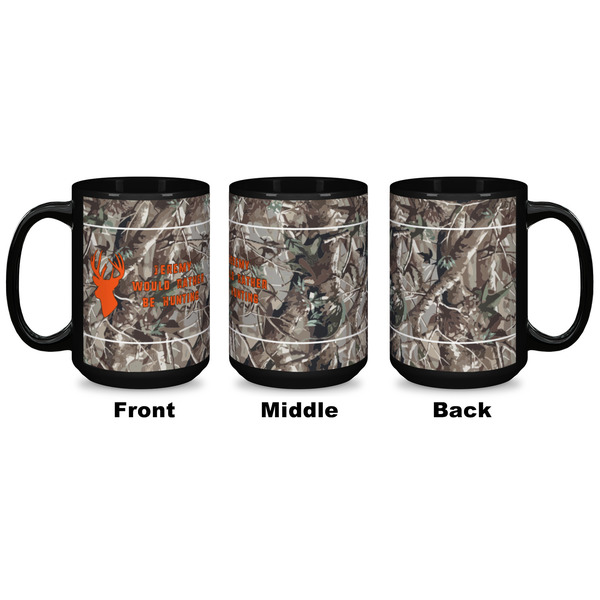 Hunting Camo Coffee Mug - 15 oz - Black APPROVAL