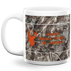Hunting Camo 20 Oz Coffee Mug - White (Personalized)