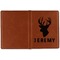 Hunting Camo Cognac Leather Passport Holder Outside Single Sided - Apvl