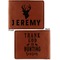 Hunting Camo Cognac Leatherette Bifold Wallets - Front and Back