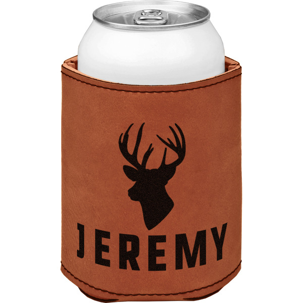 Custom Hunting Camo Leatherette Can Sleeve - Double Sided (Personalized)