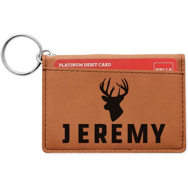 Custom Hunting Camo Leatherette Keychain ID Holder (Personalized)