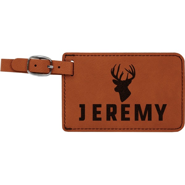 Custom Hunting Camo Leatherette Luggage Tag (Personalized)