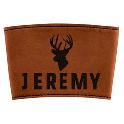Hunting Camo Leatherette Cup Sleeve (Personalized)