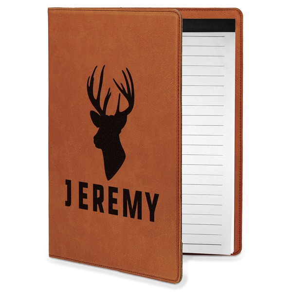 Custom Hunting Camo Leatherette Portfolio with Notepad - Small - Single Sided (Personalized)