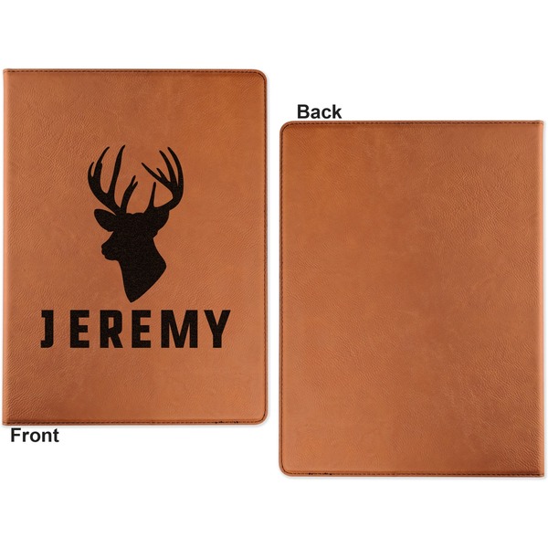 Hunting Camo Cognac Leatherette Portfolios with Notepad - Small - Single Sided- Apvl