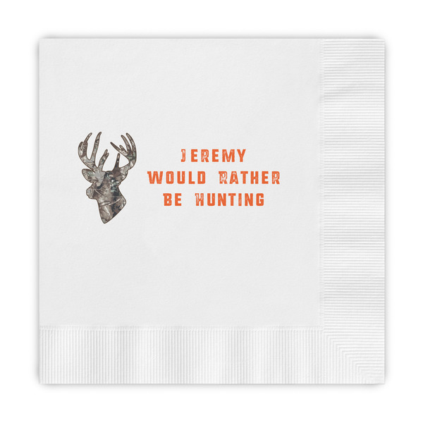 Custom Hunting Camo Embossed Decorative Napkins (Personalized)