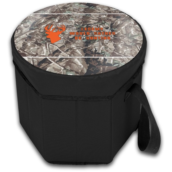 Hunting Camo Collapsible Personalized Cooler & Seat (Closed)