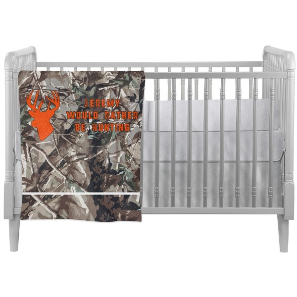 Custom Hunting Camo Crib Comforter / Quilt (Personalized)