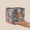 Hunting Camo Cube Favor Gift Box - On Hand - Scale View