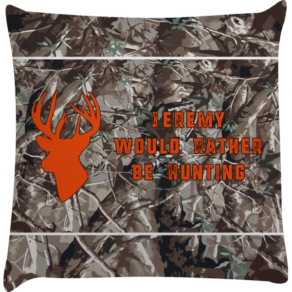 Custom Hunting Camo Decorative Pillow Case (Personalized)