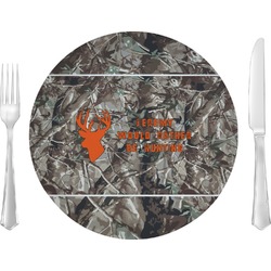 Hunting Camo 10" Glass Lunch / Dinner Plates - Single or Set (Personalized)