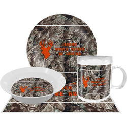 Hunting Camo Dinner Set - Single 4 Pc Setting w/ Name or Text