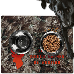 Hunting Camo Dog Food Mat - Large w/ Name or Text