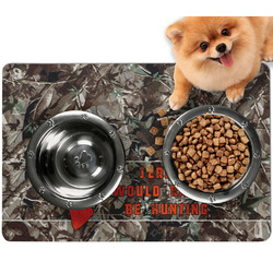 Hunting Camo Dog Food Mat - Small w/ Name or Text