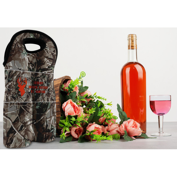 Hunting Camo Double Wine Tote - LIFESTYLE (new)
