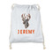 Hunting Camo Drawstring Backpack - Sweatshirt Fleece - Double Sided (Personalized)