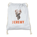 Hunting Camo Drawstring Backpack - Sweatshirt Fleece (Personalized)