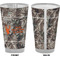 Hunting Camo Pint Glass - Full Color - Front & Back Views