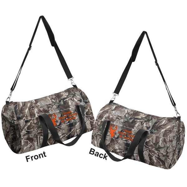Hunting Camo Duffle bag large front and back sides