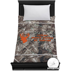 Hunting Camo Duvet Cover - Twin XL (Personalized)