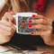 Hunting Camo Espresso Cup - 6oz (Double Shot) LIFESTYLE (Woman hands cropped)