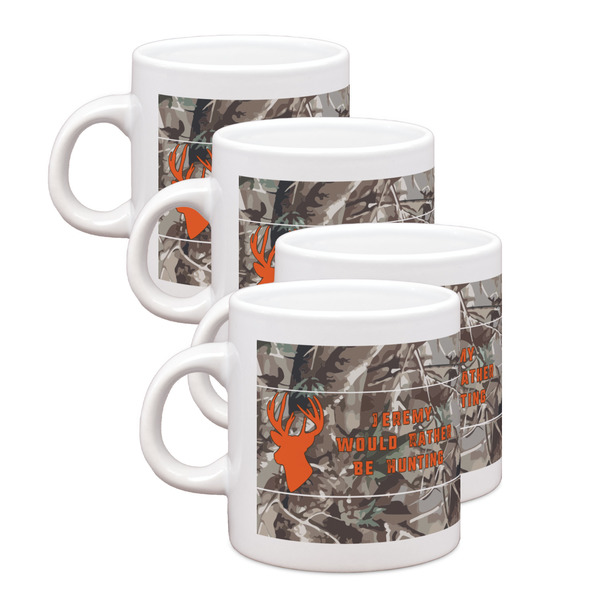 Custom Hunting Camo Single Shot Espresso Cups - Set of 4 (Personalized)
