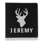 Hunting Camo Leather Binder - 1" - Black (Personalized)