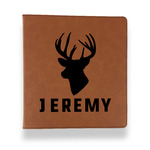 Hunting Camo Leather Binder - 1" - Rawhide (Personalized)