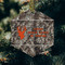 Hunting Camo Frosted Glass Ornament - Hexagon (Lifestyle)