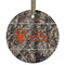 Hunting Camo Frosted Glass Ornament - Round