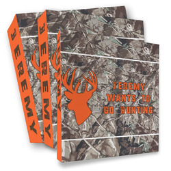 Hunting Camo 3 Ring Binder - Full Wrap (Personalized)