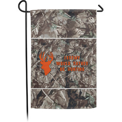 Hunting Camo Small Garden Flag - Double Sided w/ Name or Text