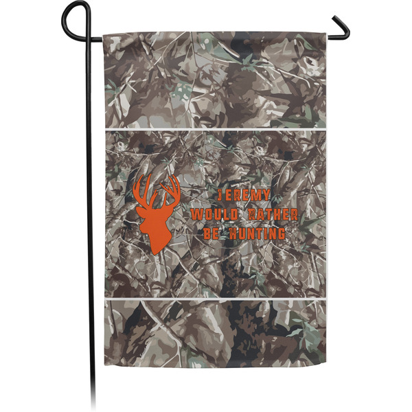 Custom Hunting Camo Small Garden Flag - Double Sided w/ Name or Text