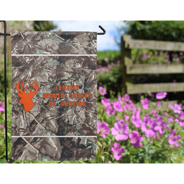 Hunting Camo Garden Flag - Outside In Flowers