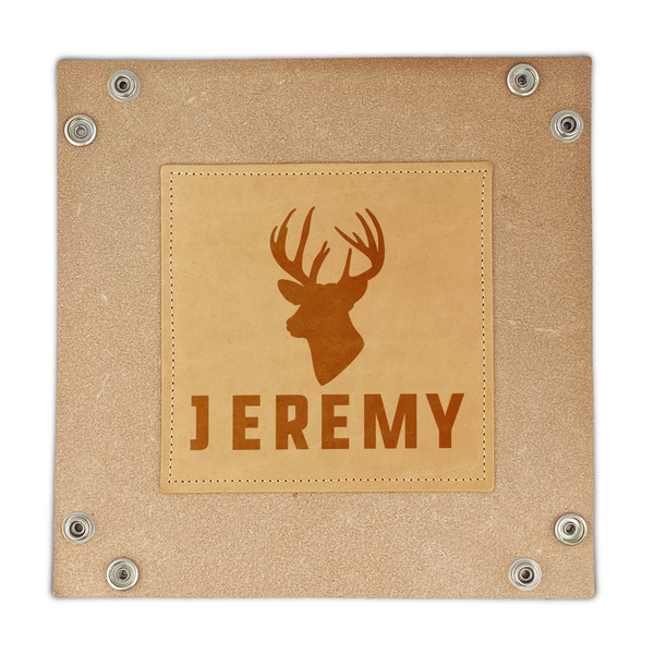 Hunting Camo Genuine Leather Valet Trays - FRONT