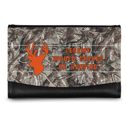 Hunting Camo Genuine Leather Women's Wallet - Small (Personalized)